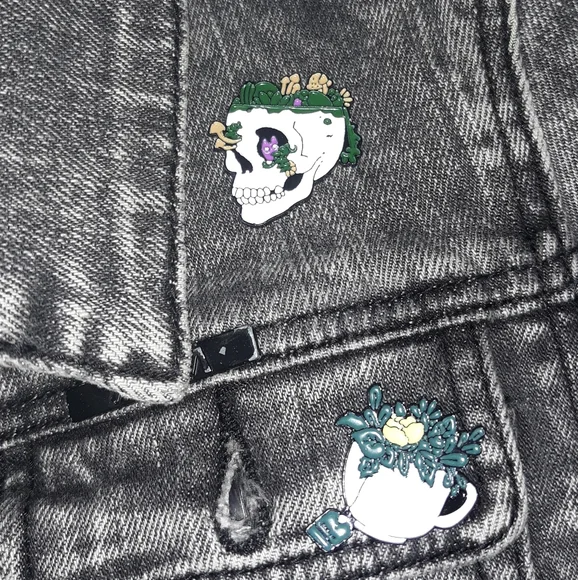 SOLD! DEATH BY COFFEE! Caffine lovers custom vintage acid washed denim jacket!!! - Picture 3 of 11